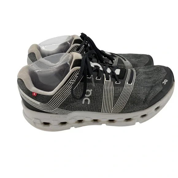 On Cloud Running Shoes Mens 9.5 Black Glacier Cloudgo Sneakers - Picture 1 of 9